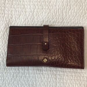 Antonio Melani Embossed Leather Travel Wallet